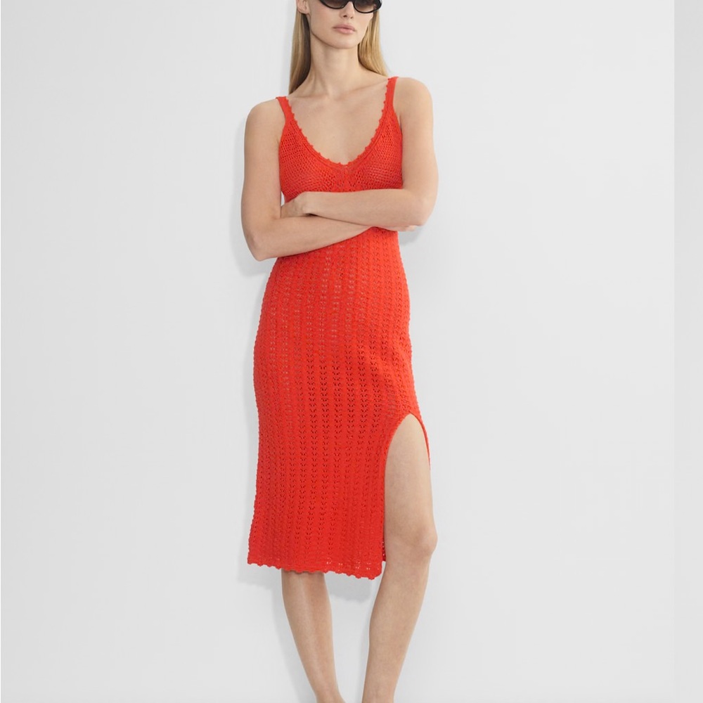 Aritzia Red Midi Dress